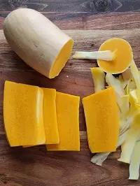 peeled & sliced butternut squash
