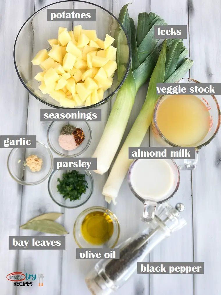 recipe ingredients on a grey board