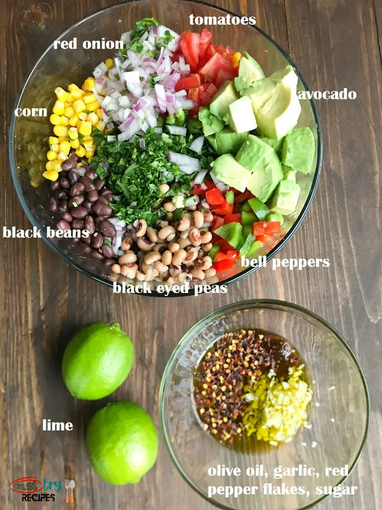 recipe ingredients on a wooden surface in bowls