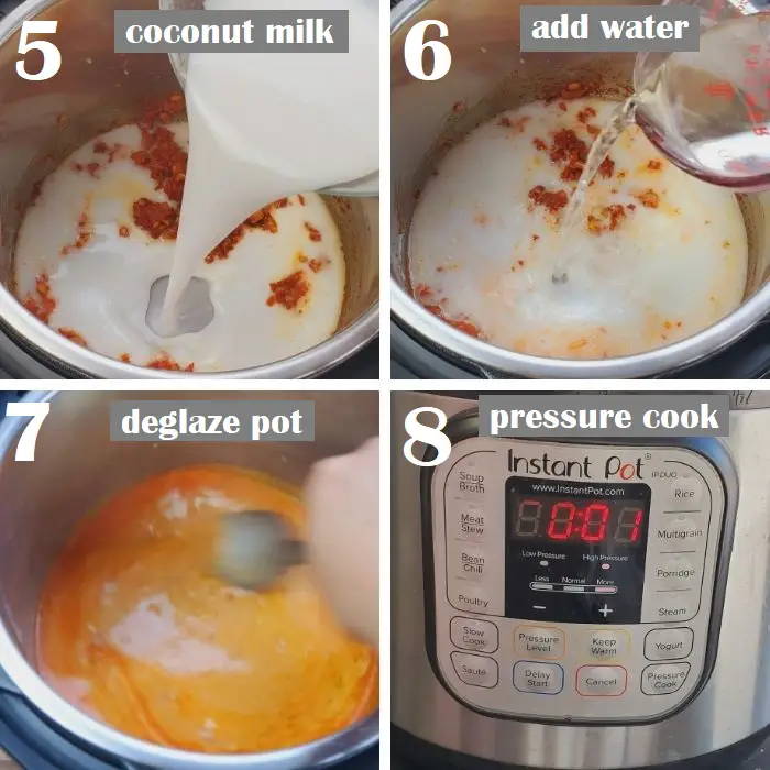 deglazing pot & pressure cooking curry sauce