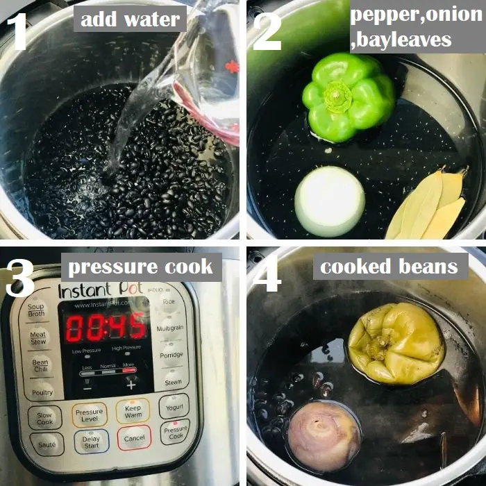 pressure cooking dried black beans