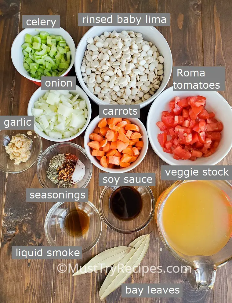 recipe ingredients on a wooden board