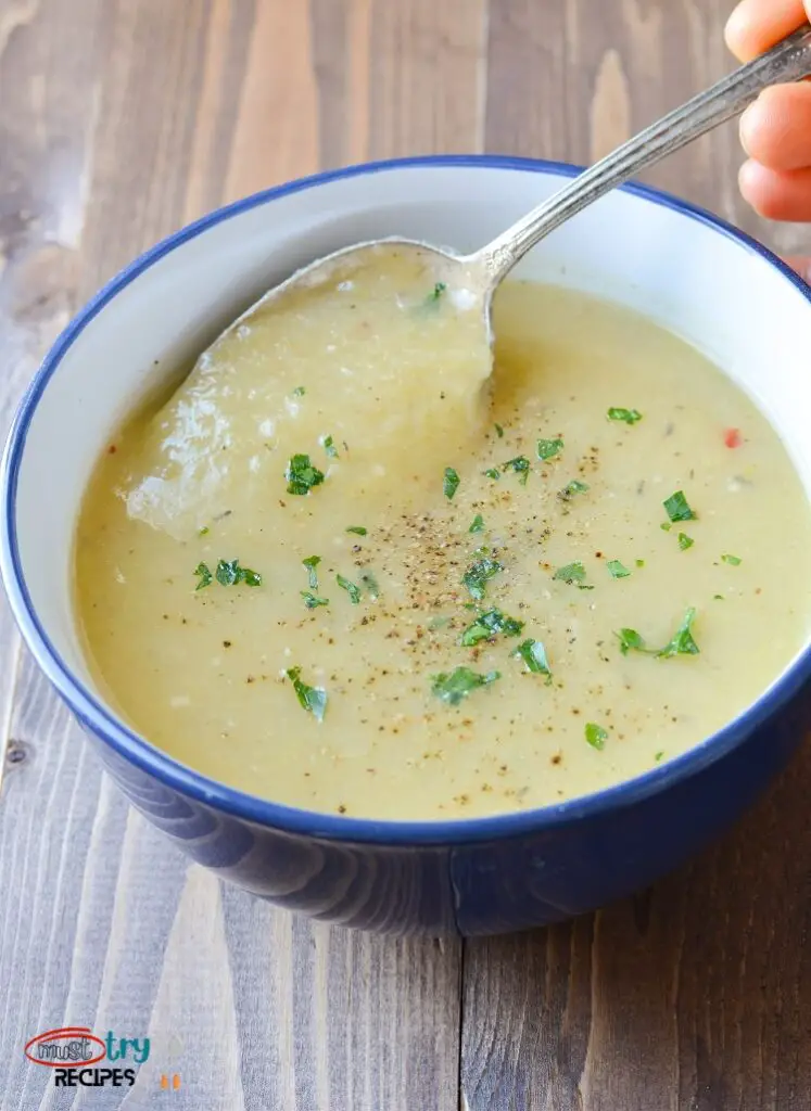 Dairy free potato leek soup