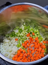 sauteing veggies and aromatics