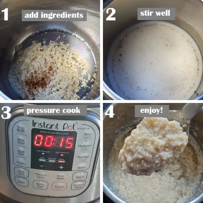 making millet porridge in instant pot