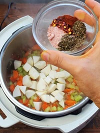 adding seasonings