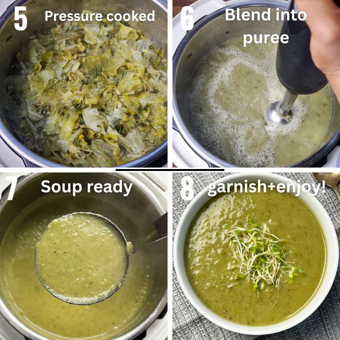 pressure cooking and serving soup