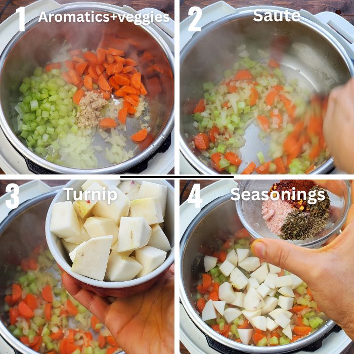 sauteing aromatics and veggies.